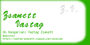 zsanett vastag business card